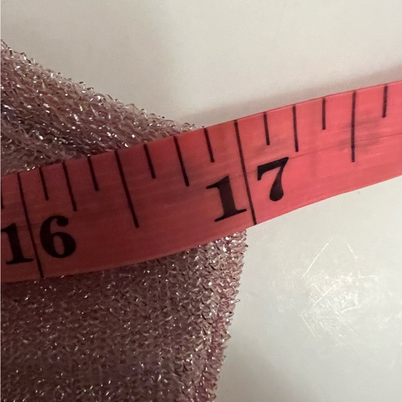 Pink sparkly lined tank dress NWT size S side gathers - Picture 9 of 9